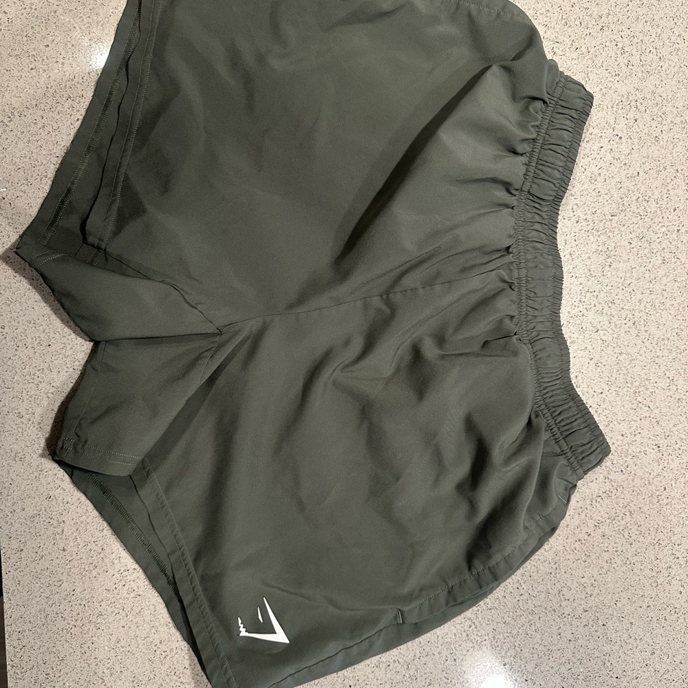 Gymshark Green Athletic Shorts with Modern Design